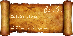 Csipán Ilona névjegykártya